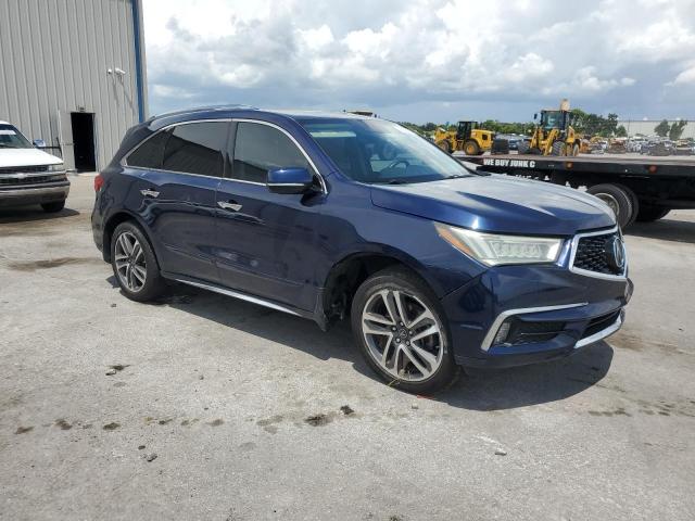5FRYD7H70HB000495 - 2017 ACURA MDX SPORT HYBRID ADVANCE BLUE photo 4