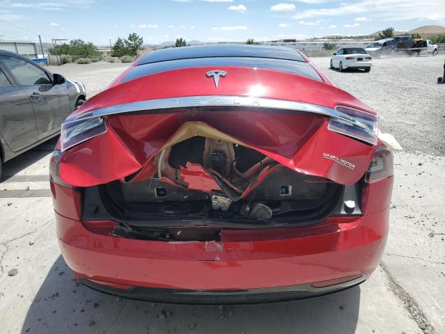 5YJSA1E43LF382585 - 2020 TESLA MODEL S წითელი ფოტო 6