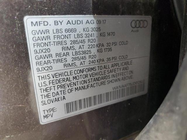 WA1VAAF75JD012632 - 2018 AUDI Q7 PRESTIGE CHARCOAL photo 13