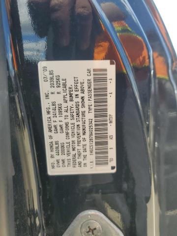 1HGCS12879A025342 - 2009 HONDA ACCORD EXL BLACK photo 12