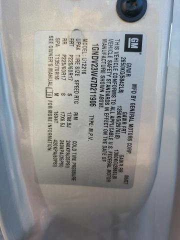 1GNDV23W47D211906 - 2007 CHEVROLET UPLANDER LS BEIGE photo 13