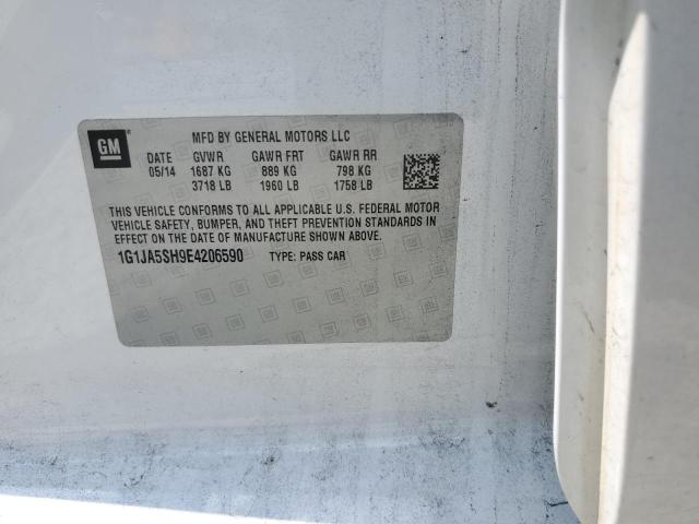 1G1JA5SH9E4206590 - 2014 CHEVROLET SONIC LS WHITE photo 12