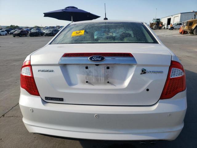 3FADP0L37AR371957 - 2010 FORD FUSION HYBRID WHITE photo 6