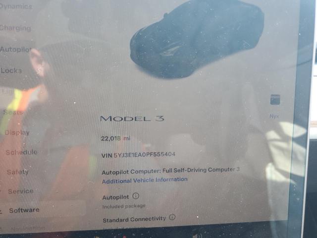 5YJ3E1EA0PF555404 - 2023 TESLA MODEL 3 შავი ფოტო 9