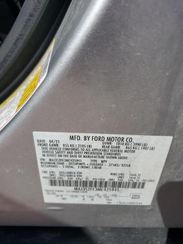 MAJ3S2FE3MC425941 - 2021 FORD ECOSPORT S 银色 照片 13