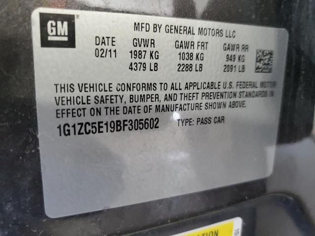 1G1ZC5E19BF305602 - 2011 CHEVROLET MALIBU 1LT 蓝色 照片 12