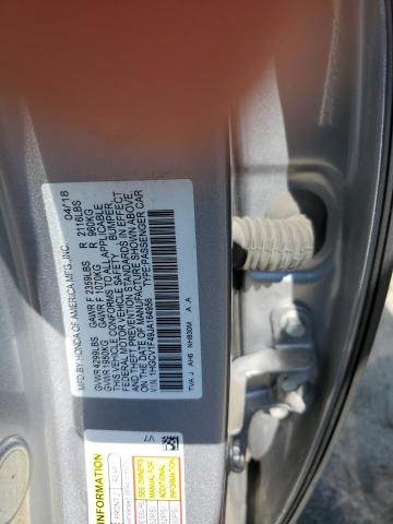 1HGCV1F49JA164956 - 2018 HONDA ACCORD EX 银色 照片 13