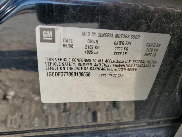 1G6DF577890108558 - 2009 CADILLAC CTS BLACK photo 12