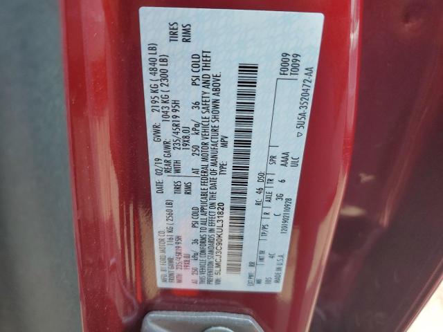 5LMCJ3C90KUL31820 - 2019 LINCOLN MKC RESERVE Qırmızı foto 12