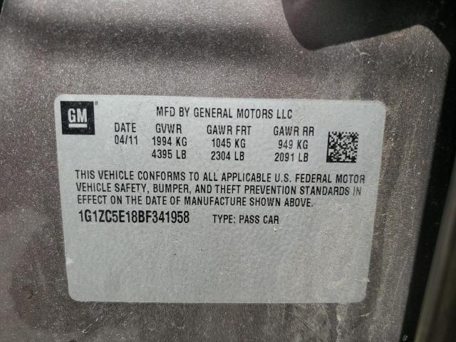 1G1ZC5E18BF341958 - 2011 CHEVROLET MALIBU 1LT BROWN photo 12