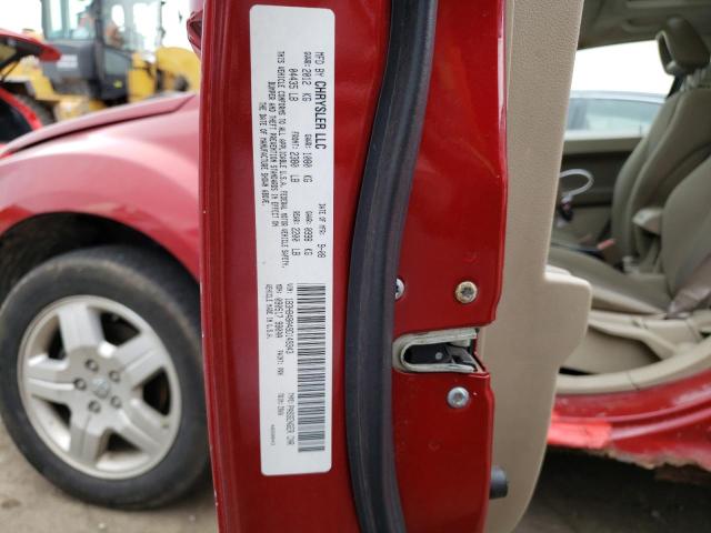 1B3HB48A49D149343 - 2009 DODGE CALIBER SXT RED photo 12