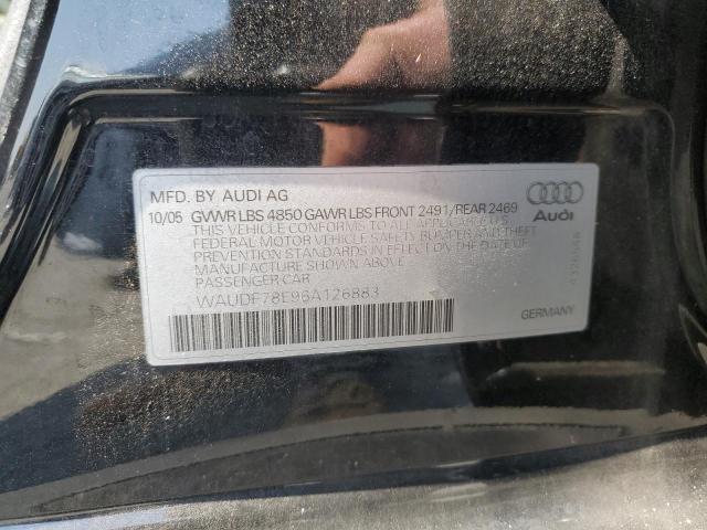 WAUDF78E96A126883 - 2006 AUDI A4 2.0T QUATTRO BLACK photo 12