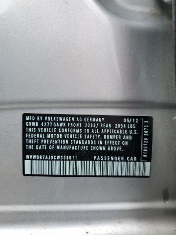 WVWDB7AJ9CW338011 - 2012 VOLKSWAGEN GOLF Gümüş foto 12