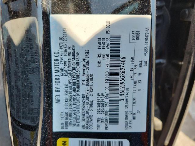 3LN6L2J95GR627406 - 2016 LINCOLN MKZ BLACK photo 12