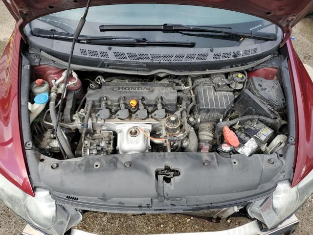 19XFA16659E010973 - 2009 HONDA CIVIC LX-S Rouge photo 11