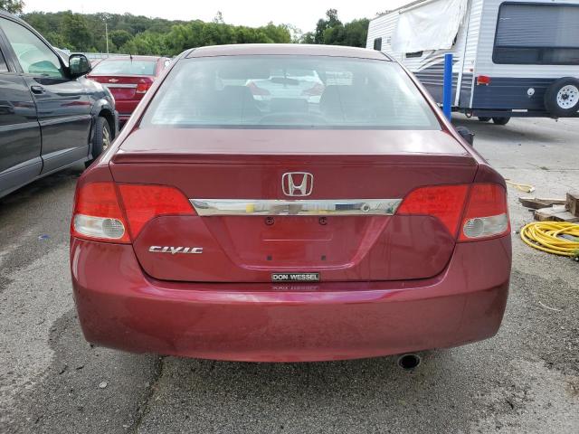 19XFA16659E010973 - 2009 HONDA CIVIC LX-S Rouge photo 6