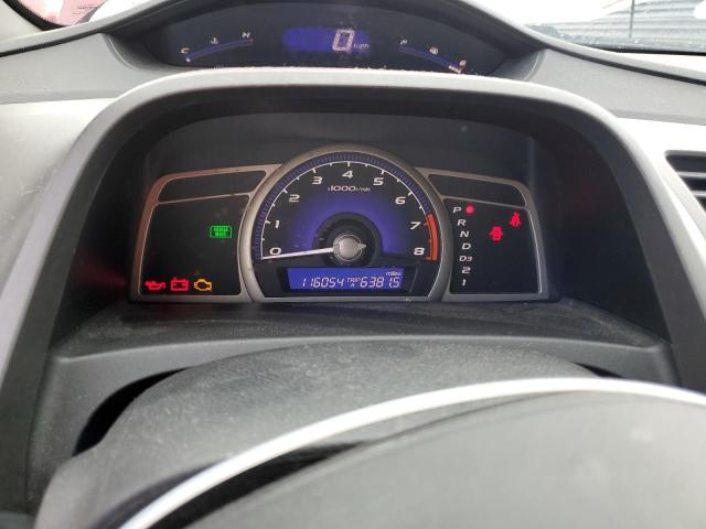 19XFA16659E010973 - 2009 HONDA CIVIC LX-S Rouge photo 9