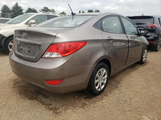 KMHCT4AE3EU642536 - 2014 HYUNDAI ACCENT GLS TAN photo 3