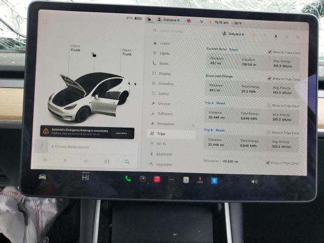 5YJYGDEF5LF000746 - 2020 TESLA MODEL Y WHITE photo 9