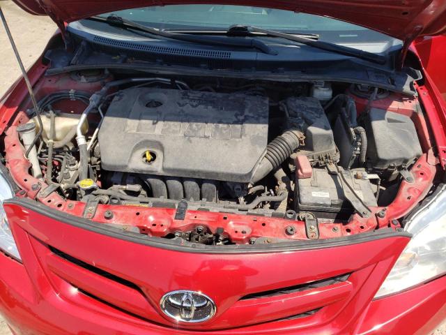 2T1BU4EE6CC835782 - 2012 TOYOTA COROLA BASE RED photo 11