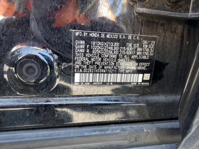 3CZRZ1H33RM710211 - 2024 HONDA HR-V LX BLACK photo 13