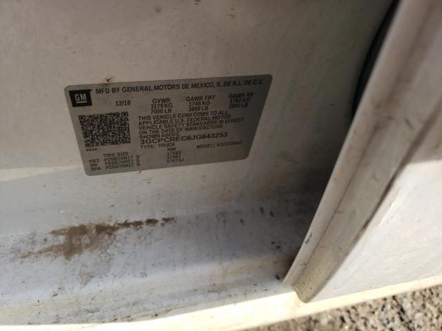 3GCPCREC6JG643253 - 2018 CHEVROLET SILVERADO C1500 LT Ақ фото 13