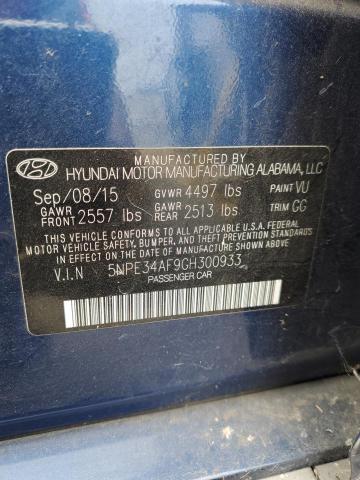 5NPE34AF9GH300933 - 2016 HYUNDAI SONATA SPORT 蓝色 照片 12