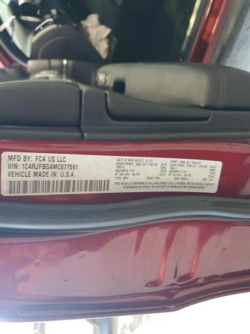 1C4RJFBG4MC677591 - 2021 JEEP GRAND CHER LIMITED RED photo 13