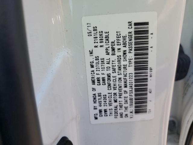 19UUB1F5XJA001223 - 2018 ACURA TLX TECH WHITE photo 12
