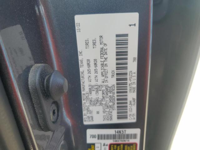 5TFMA5DB3PX070326 - 2023 TOYOTA TUNDRA CREWMAX PLATINUM GRAY photo 12