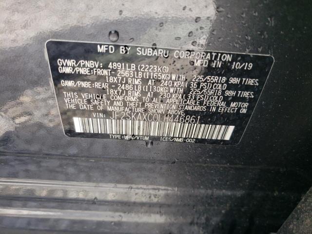 JF2SKAXC0LH446861 - 2020 SUBARU FORESTER TOURING გრაფიტი ფოტო 14