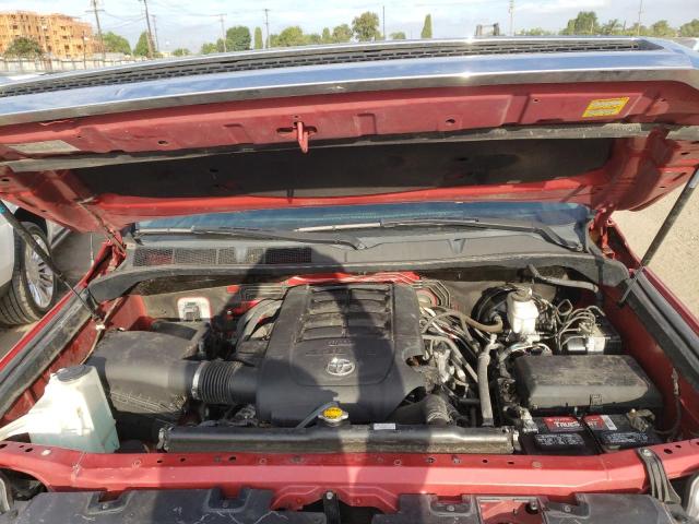 5TFRM5F18HX112573 - 2017 TOYOTA TUNDRA DOUBLE CAB SR/SR5 RED photo 11