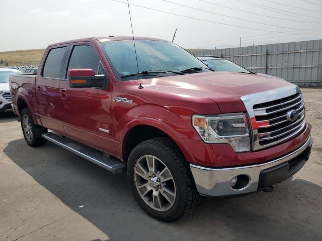 1FTFW1ET9EKD74619 - 2014 FORD F150 SUPERCREW RED photo 4