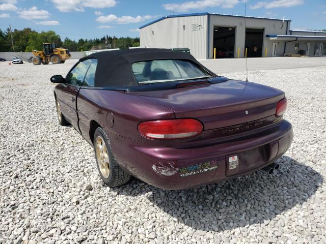 3C3EL55H6YT227172 - 2000 CHRYSLER SEBRING JXI PURPLE photo 3