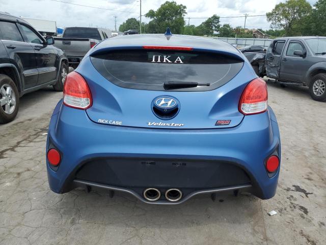 KMHTC6AE3GU262501 - 2016 HYUNDAI VELOSTER TURBO BLUE photo 6