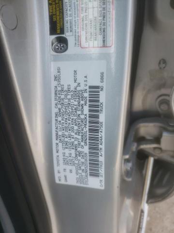 5TEJU62NX5Z018159 - 2005 TOYOTA TACOMA DOUBLE CAB PRERUNNER SILVER photo 12