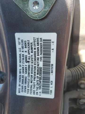 19XZE4F50LE005892 - 2020 HONDA INSIGHT EX 石墨色 照片 12