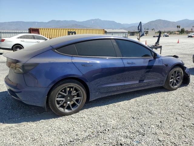 5YJ3E1EA5NF361478 - 2022 TESLA MODEL 3 BLUE photo 3