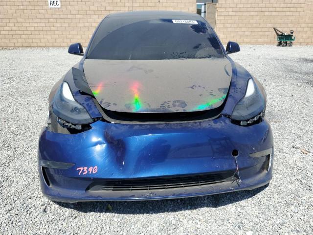 5YJ3E1EA5NF361478 - 2022 TESLA MODEL 3 BLUE photo 5