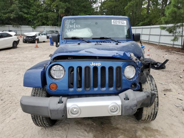 1J4BA5H10AL221527 - 2010 JEEP WRANGLER SAHARA BLUE photo 5