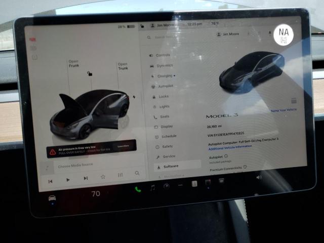 5YJ3E1EA7PF470625 - 2023 TESLA MODEL 3 GRAY photo 9