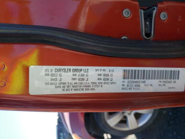 1B3CB3HA9AD615485 - 2010 DODGE CALIBER MAINSTREET ORANGE photo 10