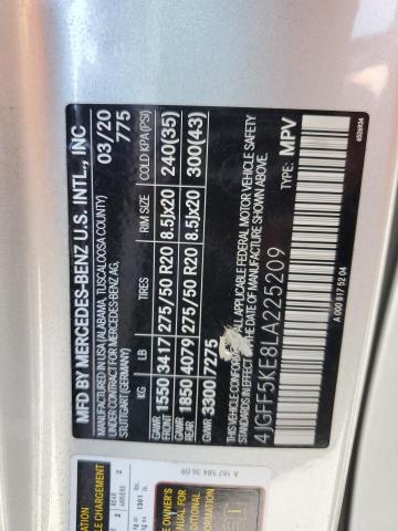 4JGFF5KE8LA225209 - 2020 MERCEDES-BENZ GLS 450 4MATIC SILVER photo 13