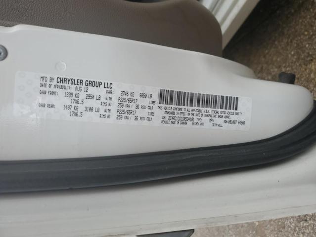 2C4RC1CG1DR534181 - 2013 CHRYSLER TOWN & COU TOURING L WHITE photo 13