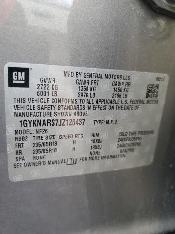 1GYKNARS7JZ120437 - 2018 CADILLAC XT5 GRAY photo 13