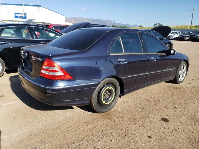 WDBRF40JX4A585884 - 2004 MERCEDES-BENZ C 230K SPORT SEDAN BLUE photo 3