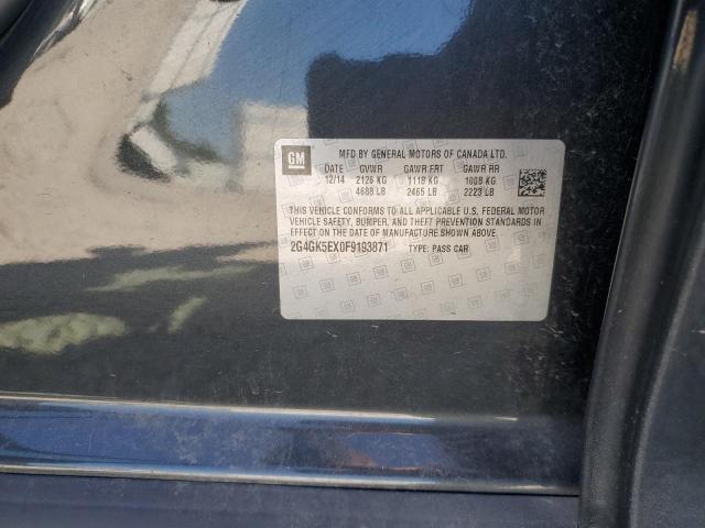 2G4GK5EX0F9193871 - 2015 BUICK REGAL CHARCOAL photo 12