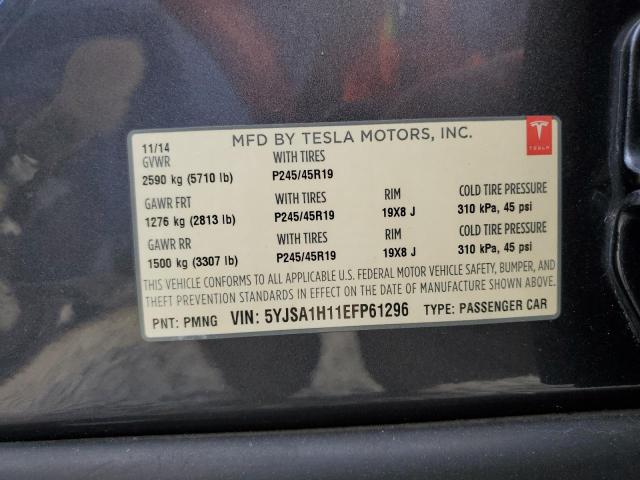 5YJSA1H11EFP61296 - 2014 TESLA MODEL S Boz foto 13