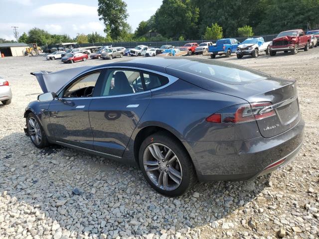 5YJSA1H11EFP61296 - 2014 TESLA MODEL S GRAY photo 2