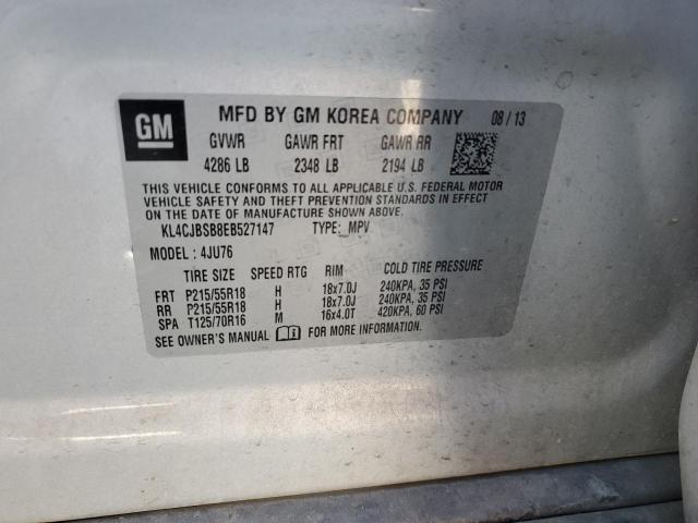 KL4CJBSB8EB527147 - 2014 BUICK ENCORE CONVENIENCE ვერცხლისფერი ფოტო 13